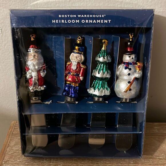 VINTAGE 1998 BOSTON WAREHOUSE HEIRLOOM ORNAMENT SPREADER SET - Picture 1 of 3
